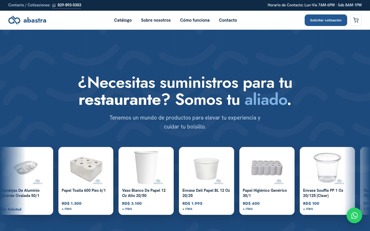 Abastra — tienda desktop