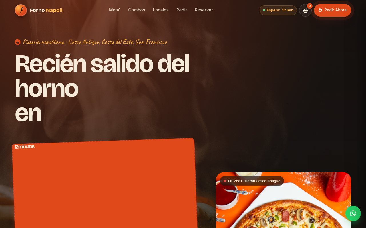 Forno Napoli — landing desktop